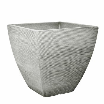 Donica "Rillen" kwadrat 40x40 szara