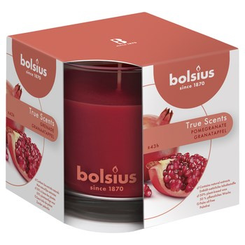 Bolsius Świeca zapachowa w szkle 95/95 True Scents Granat