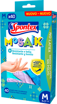 Spontex Mosaik 40szt rozm.M rękawiczki nitrylowe