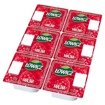 Łowicz Produkt owocowy malina 6 x 25 g