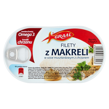 Graal Filety z makreli w sosie musztardowym z chrzanem 170g