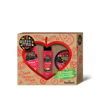 Zestaw Tutti Frutti Jezyna&malina (olejek 425 ml+maslo 200 ml+peeling 100 ml)
