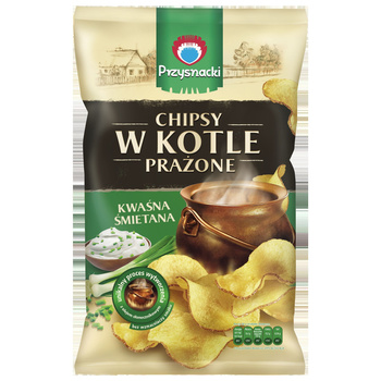 Przysnacki Chipsy w kotle prażone kwaśna śmietana 125 g
