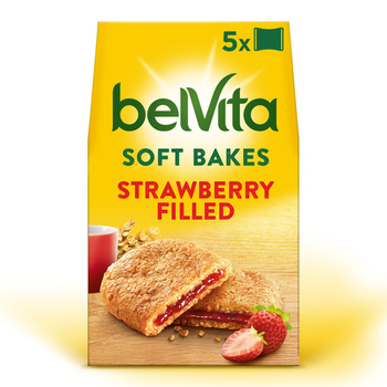 belVita Breakfast Ciastka zbożowe z nadzieniem truskawkowym 250 g