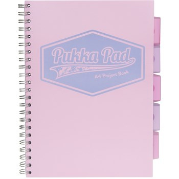 Pukka Pad kołozeszyt PASTEL różowy A4 100 kartek w kratkę