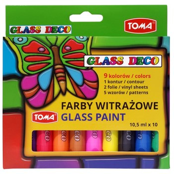 Farby witrażowe 10x10,5 ml TOMA
