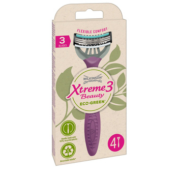 Wilkinson Sword Xtreme3 Beauty Ecogreen Jednorazowe maszynki dogolenia dla kobiet 4szt