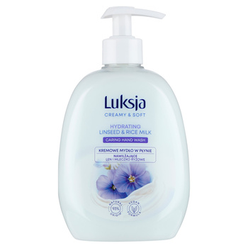 Luksja Creamy & Soft Kremowe mydło w płynie Len imleczko ryżowe 500ml
