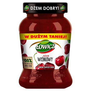 Łowicz Dżem wiśniowy o obniżonej zawartości cukrów 450 g