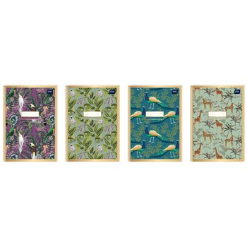 Brulion A5 96 kartek, kratka Metallic Gold, INTERDRUK