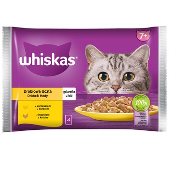 WHISKAS 7+DROBIOWA UCZTA 4X85G