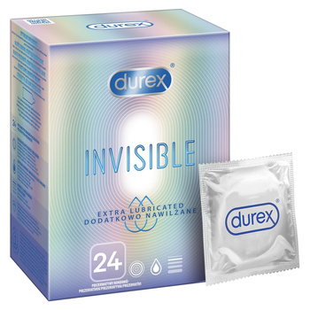 Durex Invisible Dodatkowo Nawilżane 24 szt
