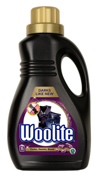Woolite Płyn do prania tkanin czerń ciemne kolory & jeans z keratyną 0,9 l
