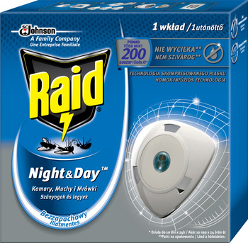 Raid Night & Day Komary muchy i mrówki Wkład do elektrofumigatora owadobójczego