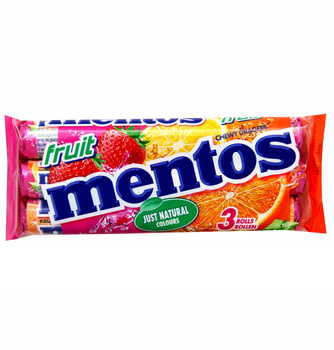 Mentos Fruit Cukierki do żucia 3 x 38 g