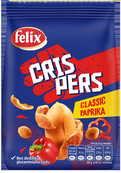 Felix Crispers Orzeszki ziemne smażone w skorupce o smaku paprykowym 125 g