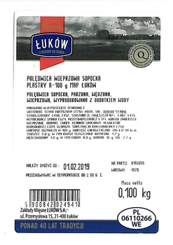 Polędwica sopocka plastry 100g Łuków