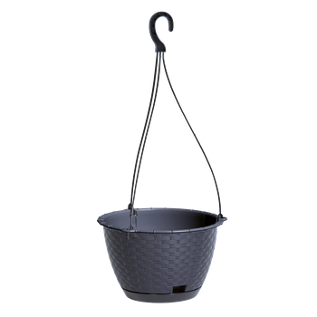 Doniczka wisząca Prosperplast Ratolla śr 21,7 cm antracyt