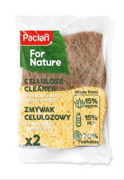 Paclan for Nature Zmywak celulozowy z fibrą z agawy i butelek PET 2 szt