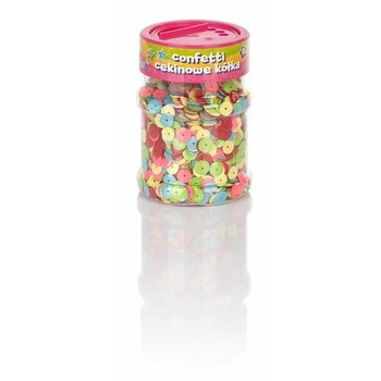 Confetti cekinowe kółka - mix kolorów intensywnych 100g
