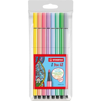 Flamaster STABILO Pen 68 pastel etui 8 szt.