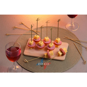 Szpikulce bambusowe do przekąsek 12 cm; 50 szt