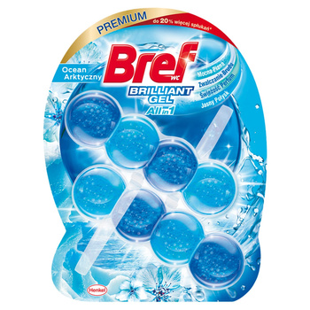 Bref WC Brilliant Gel All in 1 Zawieszka myjąco-zapachowa do muszli WC ocean arktyczny 2 x 42 g