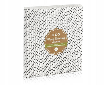 Słomki papierowe czarnegroszki, 6x197 mm / 250 szt