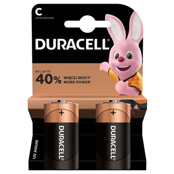 Baterie alkaliczne  Duracell typ C 2szt.