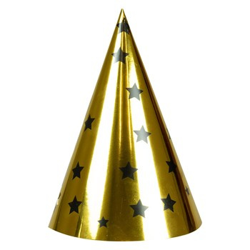 Czapeczki Glam Party (czarne, złote) (4 szt.)