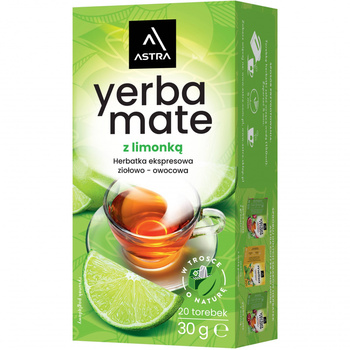ASTRA YERBA MATE z limonką 20 torebek, ekspresowa