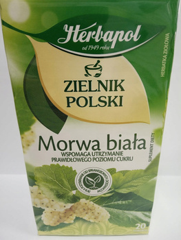 Herbapol Zielnik Polski Suplement diety herbatka ziołowa morwa biała 40 g (20 x 2 g)