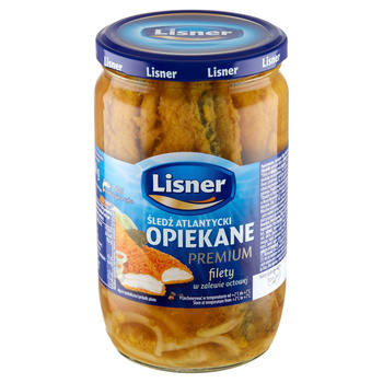 Lisner Śledź atlantycki Opiekane premium filety w zalewie octowej 700 g