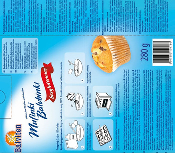 Balviten Mufinki Balvbinki z kawałkami czekolady 280g.