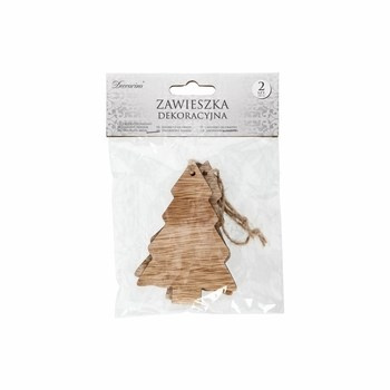 EM&EM Zawieszka drewniana choinka 2szt