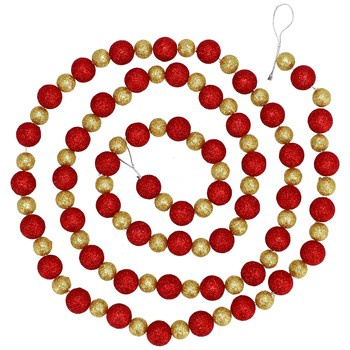 JUMI Girlanda z bombek brokatowych, 170 cm