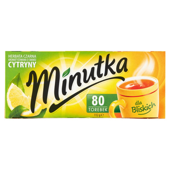 inutka Herbata czarna aromatyzowana o smaku cytryny 122 g (80 x 1,4 g)