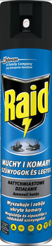 Raid Aerozol przeciw muchom komarom osom i innym owadom latającym 400 ml