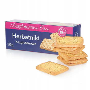 Bezglutenowa Oaza Herbatniki cukrów 170g Produkt bezglutenowy