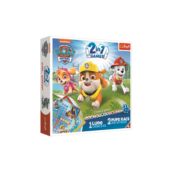 Gra planszowa 2w1 Chińczyk/Psi wyścig Psi Patrol Trefl