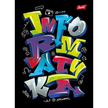 Unipap zeszyt okładka laminowana A5, 60 kartek, krata, informatyka ze ściągą