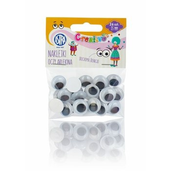 Oczy samoprzylepne 15 mm - Oczy Arlekina