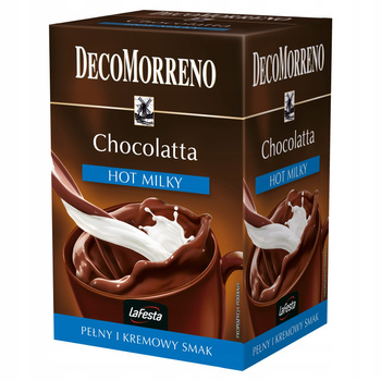 DecoMorreno Hot Milky Napój instant o smaku czekolady mlecznej 250 g (10 x 25 g)