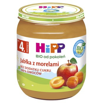 HiPP BIO Jabłka z morelami po 4 miesiącu 125g