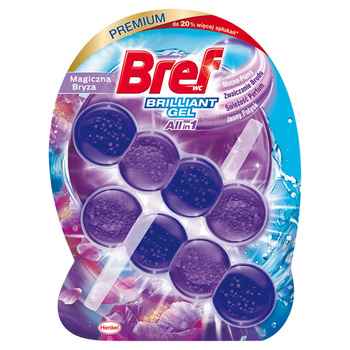 Bref WC Brilliant Gel All in 1 Zawieszka myjąco-zapachowa do muszli WC magiczna bryza 2 x 42 g