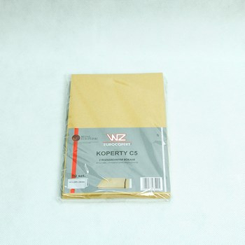 Koperta C-5 Brąz 130 g HK kr.bok; RB; (foliowana po 10 sztuk)