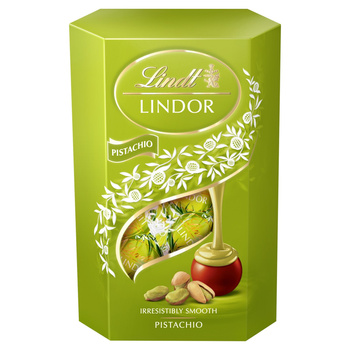 Lindt Lindor Praliny z czekolady mlecznej z pistacjowym nadzieniem 200 g