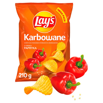 Lay's Chipsy ziemniaczane karbowane o smaku papryki 210g
