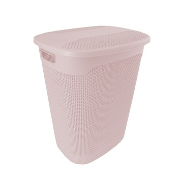 Kosz na pranie thore 60l różowy Keeeper