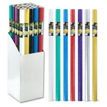 Papier prezentowy FOLIA 70x150cm brokatowy w rolce mix kolorów